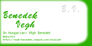 benedek vegh business card