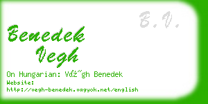 benedek vegh business card